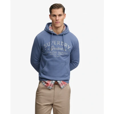 Abbildung von Superdry für Herren. M2014448A Lo-Fi Dockside Sweatshirt blau (L), Lässig, Baumwolle