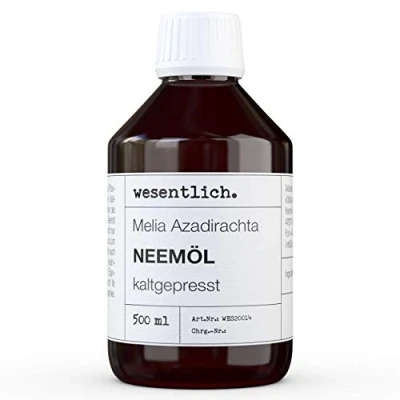 Abbildung von wesentlich. Neemöl kaltgepresst 500ml 100% reines Öl (Melia Azadirachta)