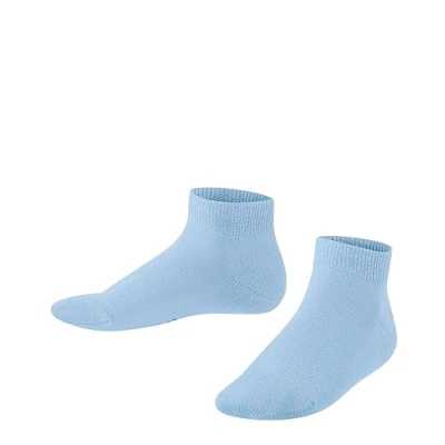 Abbildung von FALKE Unisex Kinder Sneakersocken Family K SN nachhaltige biologische Baumwolle kurz einfarbig 1 Paar, Blau (Crystal Blue 6290) neu umweltfreundlich, 31 34