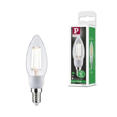 Abbildung von Paulmann 29129 Eco Line Filament 230V LED Kerze E14 525lm 2,5W 4000K Klar Leuchtmittel