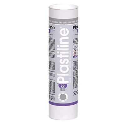 Abbildung von J. Herbin 1670T Plastiline, 1kg, Härtegrad 70, ideal zum Modellieren, 100% wiederverwendbar, Hellgrau