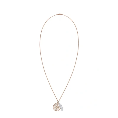 Abbildung von Elli TRAUMFÄNGER Feder Halskette Rose goldcoloured, Damen, Größe: 45, gold coloured