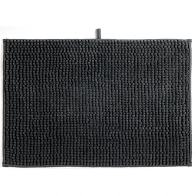 Abbildung von MSV Badteppich Badvorleger Duschvorleger Chenille Hochflor Badematte 40x60 cm Grau