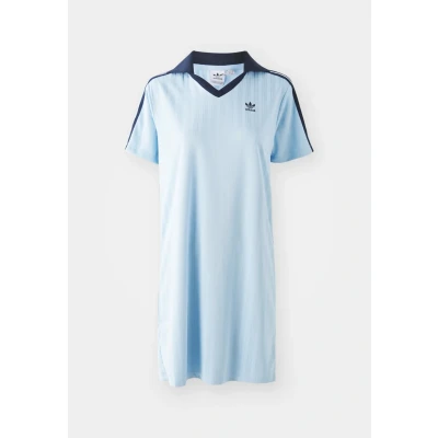 Abbildung von adidas Originals V NECK Dress Jerseykleid, Damen, Größe: 30/32 (XS), Clear sky