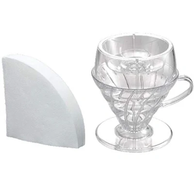 Abbildung von Hario V60 Tropfhilfe Set, 02 klar, PDA 1524 T, 140ml, Black