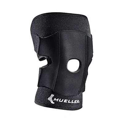 Abbildung von Mueller Adjustable Knee Support, Verstellbare Kniebandage, Schwarz, Universalgröße