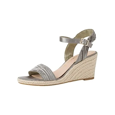 Abbildung von Tamaris Damen 1 28360 28 Sandale mit Absatz, Emerald Pleats, 39 EU
