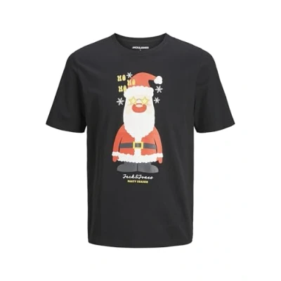 Abbildung von JACK&amp;JONES Herren Jjxmas Funny Tee Ss Crew Neck T Shirt, Black, L