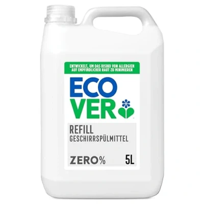 Abbildung von Ecover Zero Hand Spülmittel (5 L), nachhaltiges mit Zuckertensiden ohne Duftstoffe, kraftvoller Fettlöser, Geschirrspülmittel flüssig und auf pflanzlicher Basis