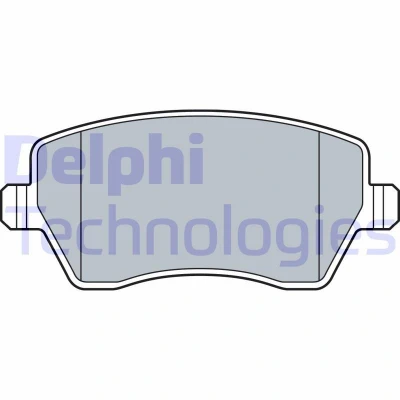 Abbildung von DELPHI LP3550 Bremsbelagsatz mit akustischer Verschleißwarnung Anti Quietsch Blech ohne Zubehör NISSAN: MICRA 5, 4, Note II Hatchback