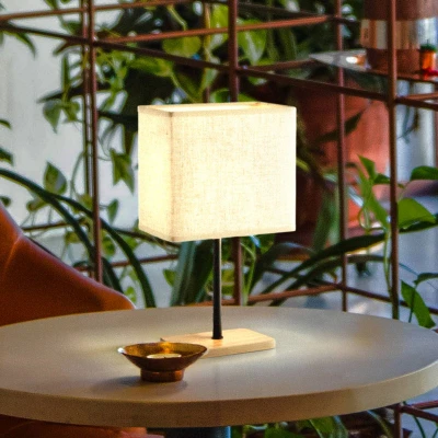 Abbildung von easy! BY FHL LED Tischleuchte »Kate«, 1 flammig, Leuchtmittel E14 ohne Leuchtmittel, Tischleuchte,Stoffschirm,Schnurschalter,Hochwertige Verarbeitung