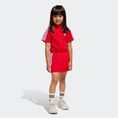 Abbildung von adidas Originals Firebird Dress KIDS Freizeitkleid für Kinder, Größe: 104, Better scarlet