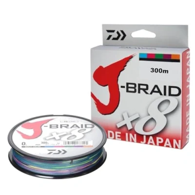 Abbildung von Daiwa Jbraid 8 Braid geflochtene Schnur, 300 m, Mehrfarbig, 0,42 mm