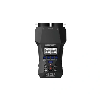 Abbildung von ZOOM H1 XLR Handy Recorder 32 Bit Float Audiorecorder mit 2 XLR/TRS Combo Eingängen Ideal für Musik, Podcast, Film, Content Creation EU Version Schwarz