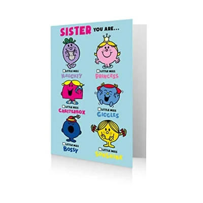 Abbildung von Danilo Promotions LTD Little Miss Geburtstagskarte für Schwester