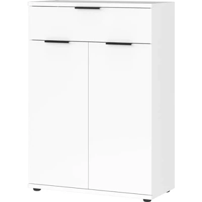 Abbildung von Germania Schuhschrank 2790 84, in Weiß, Platz für bis zu 15 Paar Schuhe, 75 x 108 37 cm (BxHxT)