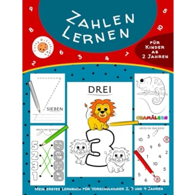 Abbildung von Zahlen Lernen für Kinder ab 2 Jahren: Mein erstes Mathe Vorschule Übungsheft; Kindergarten Lernbuch Vorschulkinder 2, 3 und 4 Jahren; Malen nach Zahlen, Zählen Zuordnen Mehr