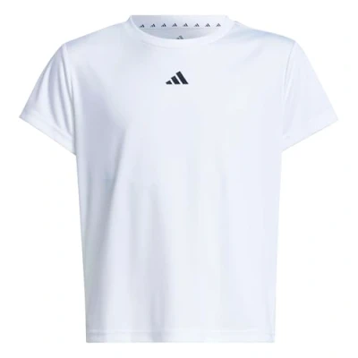 Abbildung von adidas Mädchen Train Essentials Regular Fit Logo Training T Shirt Junior Girls, White/Black, 13 14 Years