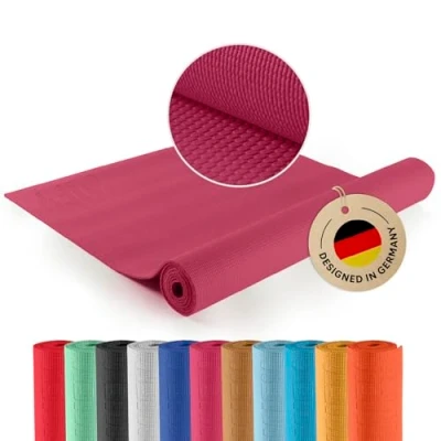 Abbildung von #DoYourYoga Fitnessmatte Yogamatte »Kirana« aus ECO PVC 183 x 61 0,4 cm rutschfest &amp; robust Gymnastikmatte ideal für Yoga, Pilates, Workout, Outdoor, Gym Home Aubergine