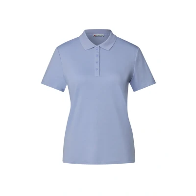 Abbildung von STREET ONE Damen A322942 Poloshirt mit Rippstruktur, Viola Lilac, 36