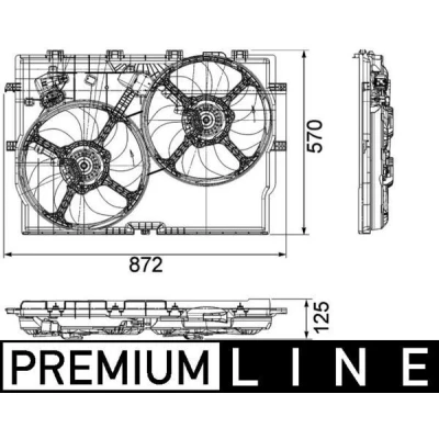 Abbildung von MAHLE ORIGINAL CFF 193 000P Lüfter für Fahrzeuge mit Klimaanlage 390, 390/390 12 343, 435 elektrisch Widerstand integriertem Regler