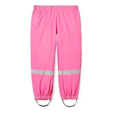 Abbildung von Playshoes Unisex Kinder Matschhose Regenlatzhose Ungefüttert Wind Und Wasserdichte Regenhose Regenbekleidung, Pink Bundhose, 80 EU