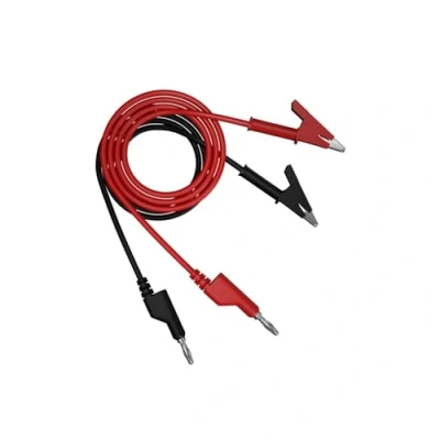 Abbildung von Aofan 2 Stück Multimeter Probe Test Kabel 4mm Banana Stecker auf Alligator Clip Probe15A1000V 100cm (Schwarz und Rot)