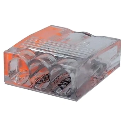 Abbildung von ViD® VDE VC03 Verbindungsklemmen/Steckklemmen Ø 0,5 2,5 mm² 3 polig orange 100 Stück