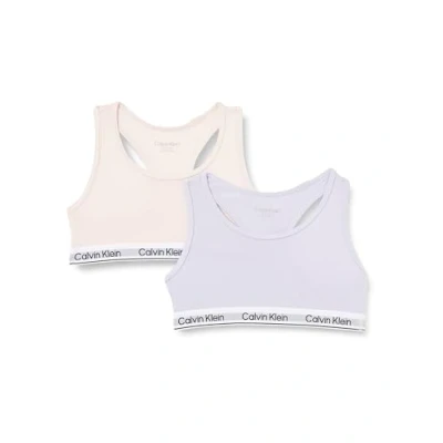 Abbildung von Calvin Klein Underwear Bralette 2 PACK Bustier für Kinder, Größe: 152 164, Silverpeony/purpleheather