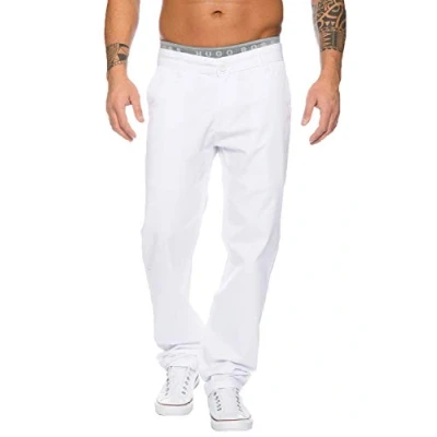 Abbildung von Rock Creek Herren Designer Chino Stoff Hose Chinohose Regular Fit Herrenhose W29 W40 RC 2083 [RC Weiß W36 L32]