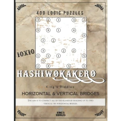 Abbildung von Hashiwokakero: Bridges Logic Puzzle Book, Hashi Puzzles, Islands Brain Exercises For Adults, Drawing