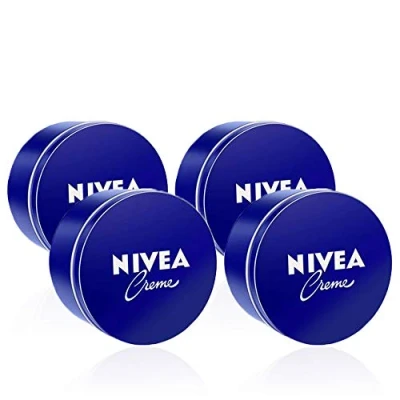 Abbildung von NIVEA Creme en pack de 4 (4 x 250 ml), crema hidratante corporal, facial para toda la familia, universal una piel suave e hidratada, multiusos