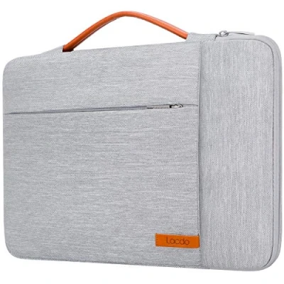 Abbildung von Lacdo 360 Rundumschutz Laptop Tasche Schutzhülle für 15.6 Zoll Lenovo V15/IdeaPad, HUAWEI MateBook D 15, ASUS Vivobook Pro/ZenBook Pro, Acer Aspire HP Envy Dell Inspiron Grau