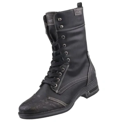 Abbildung von Mustang Schnürstiefel, Damen, Größe: 38, Schwarz Schuhe