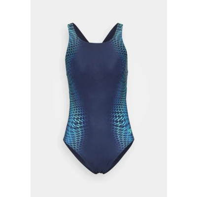Abbildung von Speedo Womens Digital Printed Medalis Badeanzug, Damen, Größe: 40, Lagoon blue