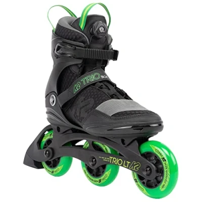 Abbildung von K2 Skates Unisex Inline Trio LT 100, Black Green, 30G0301.1.1.120