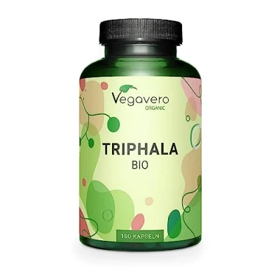 Abbildung von Triphala Kapseln Bio Vegavero® 180 HOCHDOSIERT mit 650 mg pro Kapsel Pulver aus Indien Vegan Ohne Zusatzstoffe