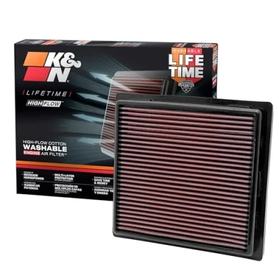 Abbildung von K&amp;N 33 2457 Motorluftfilter: Hochleistung, Prämie, Abwaschbar, Ersatzfilter,Erhöhte Leistung, 2010 2019 (Grand Cherokee, Durango)