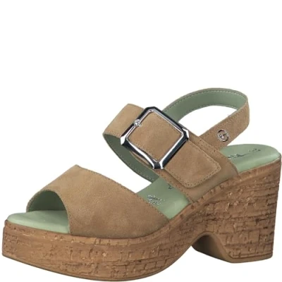 Abbildung von Tamaris High Heel Sandalette, Damen, Größe: 39, Beige Schuhe