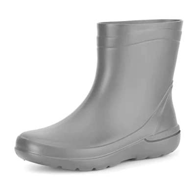 Abbildung von Ladeheid Gummistiefel Damen federleichte Eva Regenstiefel wasserdichte Regenschuhe LA CA 07 (Grau, 41 EU)