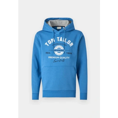 Abbildung von TOM Tailor WITH Print Sweatshirt, Herren, Größe: Medium, Sapphire blue