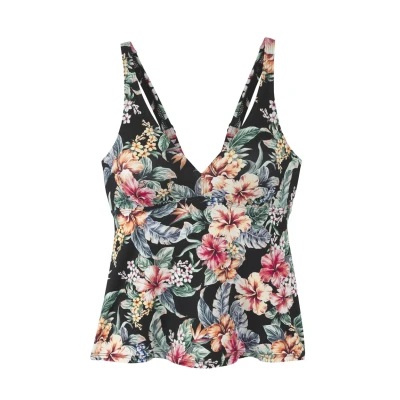 Abbildung von Lascana Tankini Bikinitop, Damen, Größe: 42xC, Schwarz bedruckt