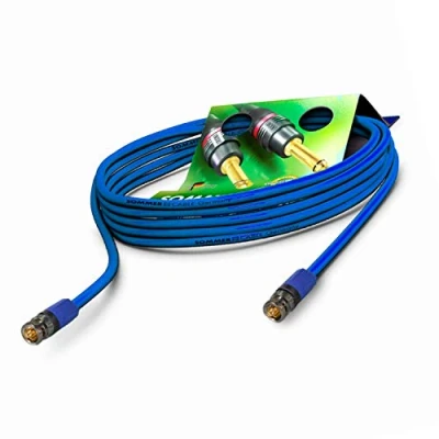 Abbildung von SommerCable 10m 6G 3G SDI Video Patchkabel 4K UHD HD (HDTV) SC Vector 0.8/3.7 1 x 0,80 mm² blau BNC Stecker NEUTRIK VTGX 1000 BL