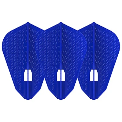 Abbildung von PerfectDarts 1 Set L Style Champagne Dart Flights DIMPLE FANTAIL BLAU