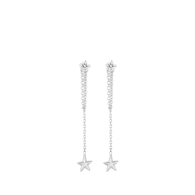 Abbildung von Elli STAR Chain Ohrringe, Damen, Größe: One Size, Silver