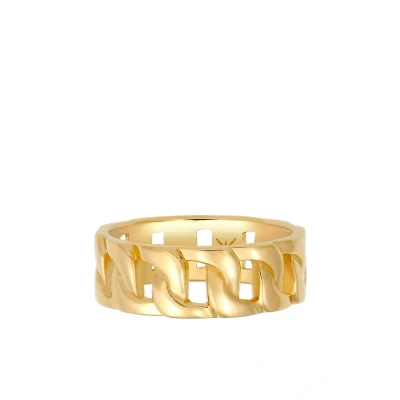 Abbildung von Kuzzoi Chunky Chain Ring goldcoloured, Herren, Größe: 62, Gold coloured
