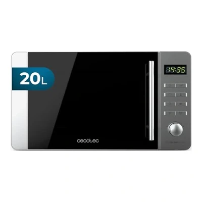 Abbildung von Cecotec Mikrowelle mit Grill Proclean 5010 Flatbed Edelstahl 20 l, 700 W, 5 Stufen, 800 W Halogengrill, 8 automatische Programme, LED Display und 3DWave Technologie für optimales Garen