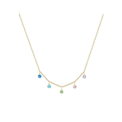Abbildung von Elli BUNT Regenbogen Halskette goldcoloured, Damen, Größe: 45, Gold coloured