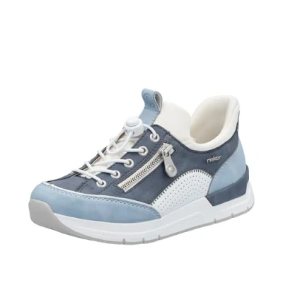 Abbildung von Rieker Damen Slipper in blau Gr. 37