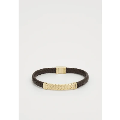 Abbildung von BOSS Tailored Armband brown/goldcoloured, Herren, Größe: One Size, Brown/gold coloured
